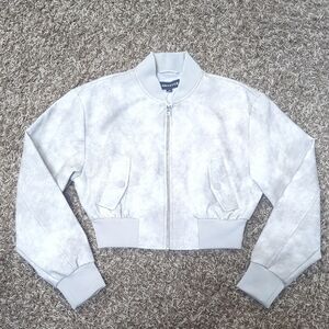 Anthropologie Light Gray Bomber Jacket